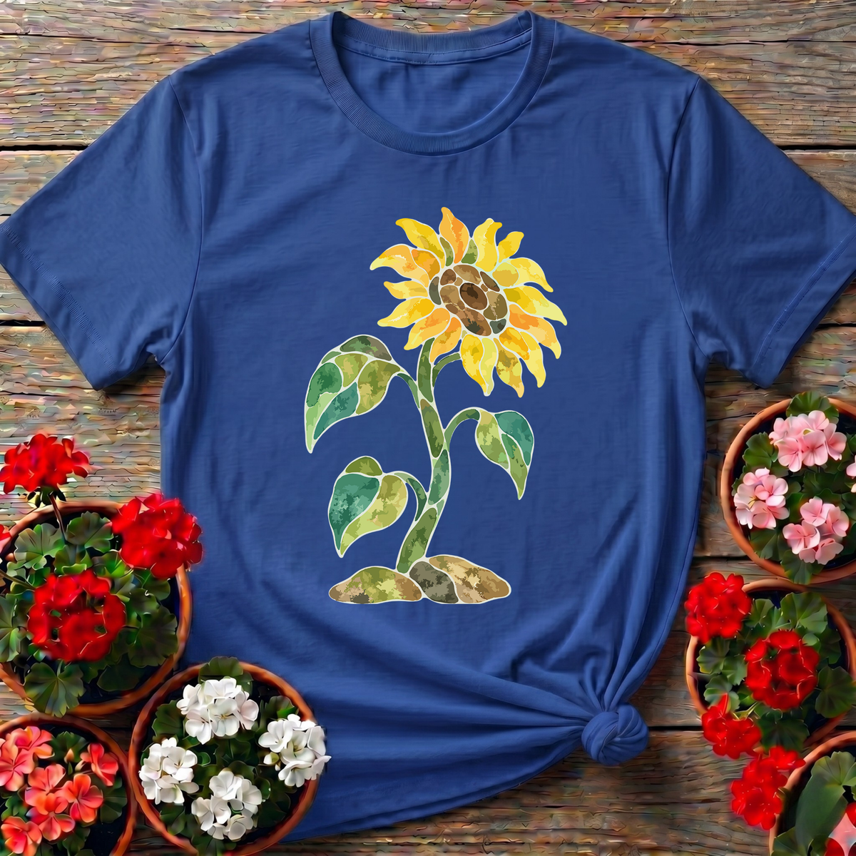 Watercolor Sunflower Gardening T-Shirt for Plant Lovers - GardeningTshirts