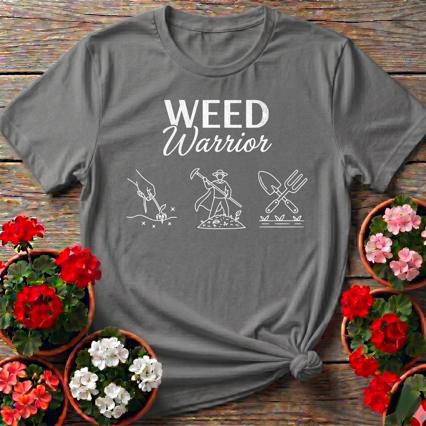 Weed Warrior Superhero Gardener T-shirt - GardeningTshirts