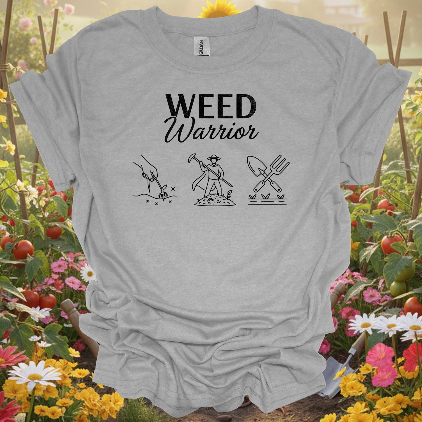 "Weed Warrior" Superhero Gardener T Shirt - GardeningTshirts