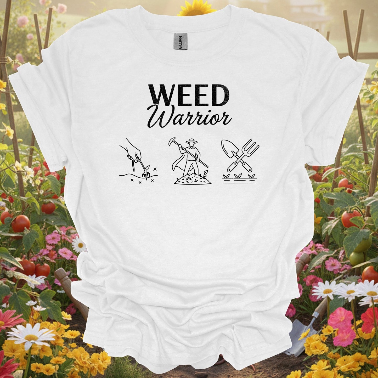 "Weed Warrior" Superhero Gardener T Shirt - GardeningTshirts