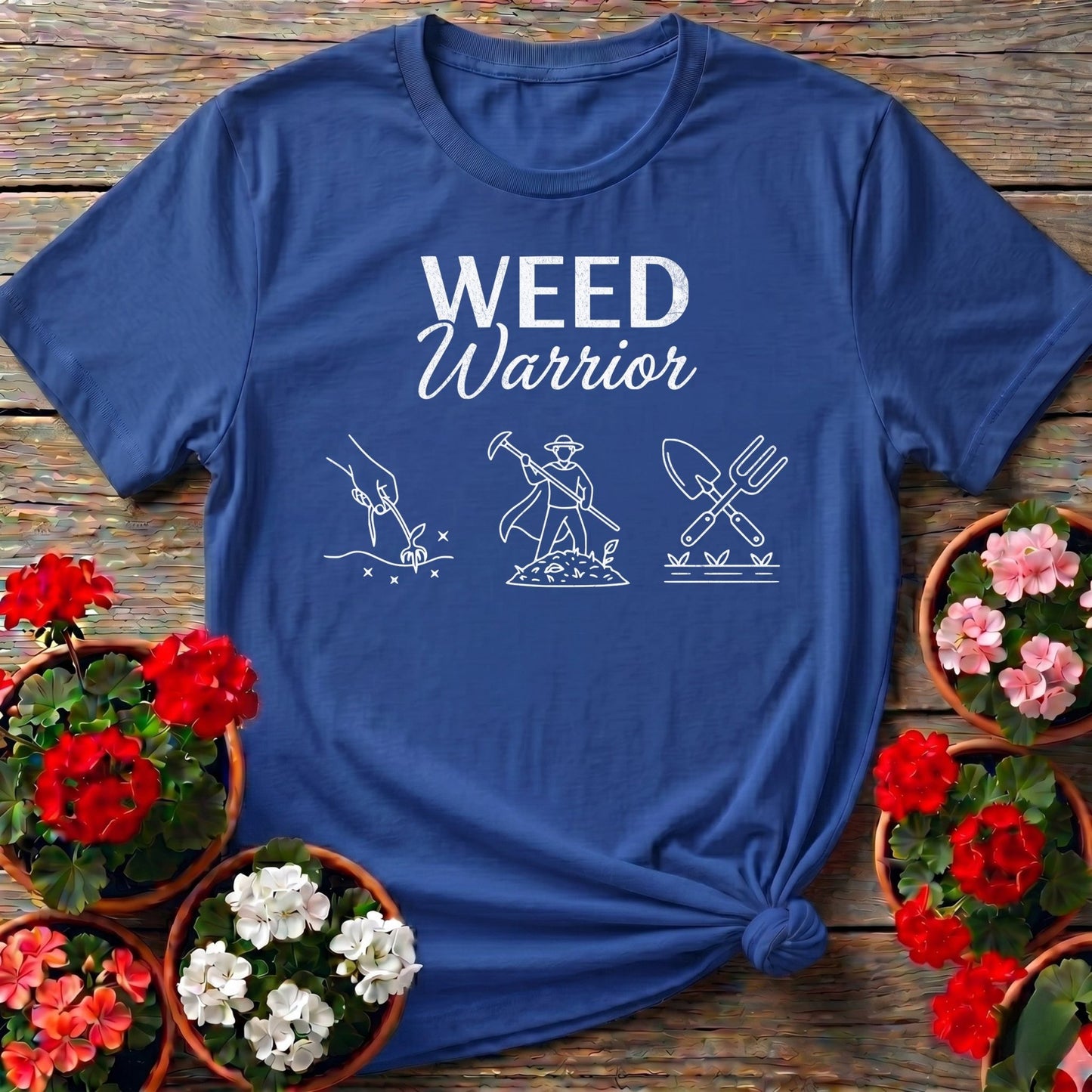 Weed Warrior Superhero Gardener T-shirt - GardeningTshirts