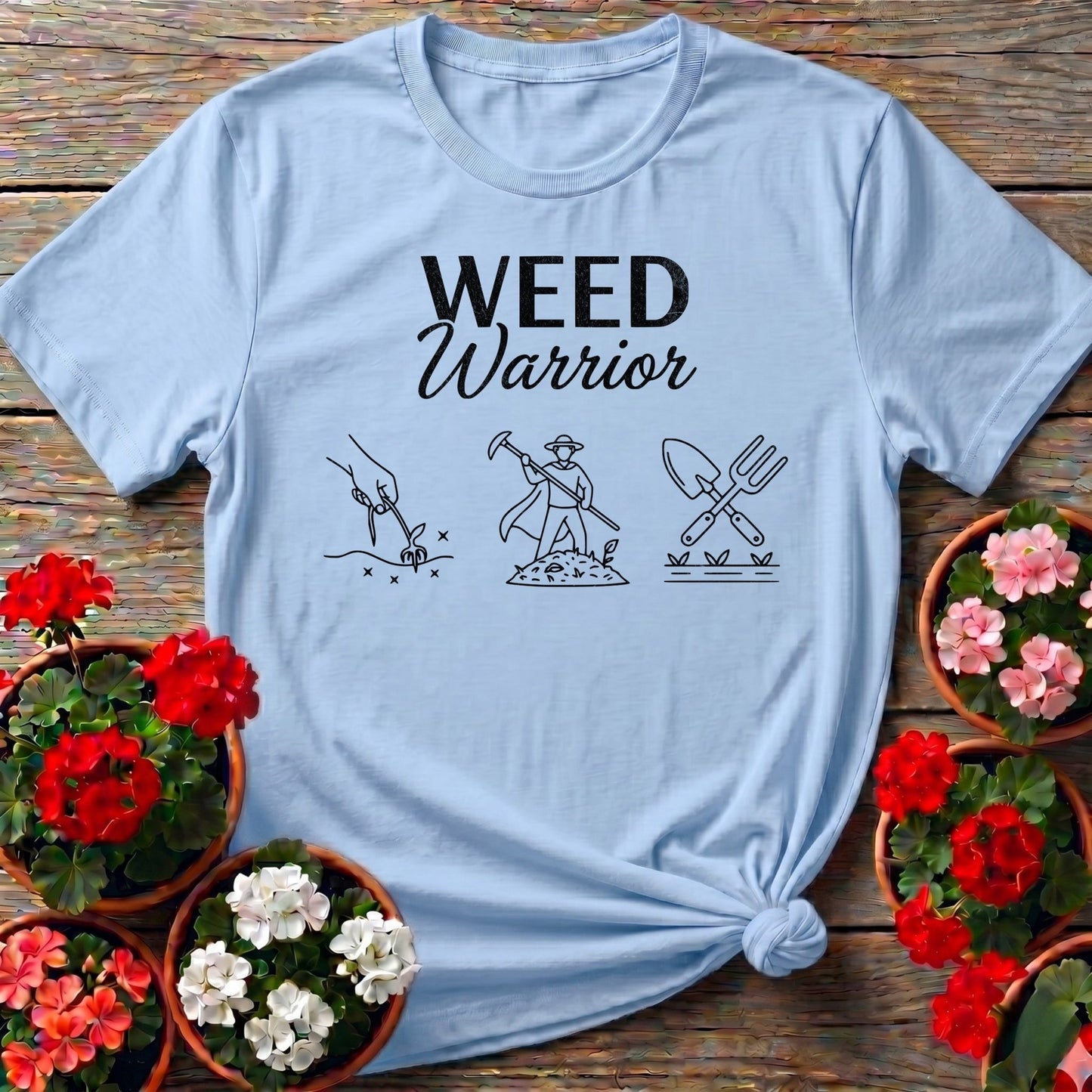 Weed Warrior Superhero Gardener T-shirt - GardeningTshirts