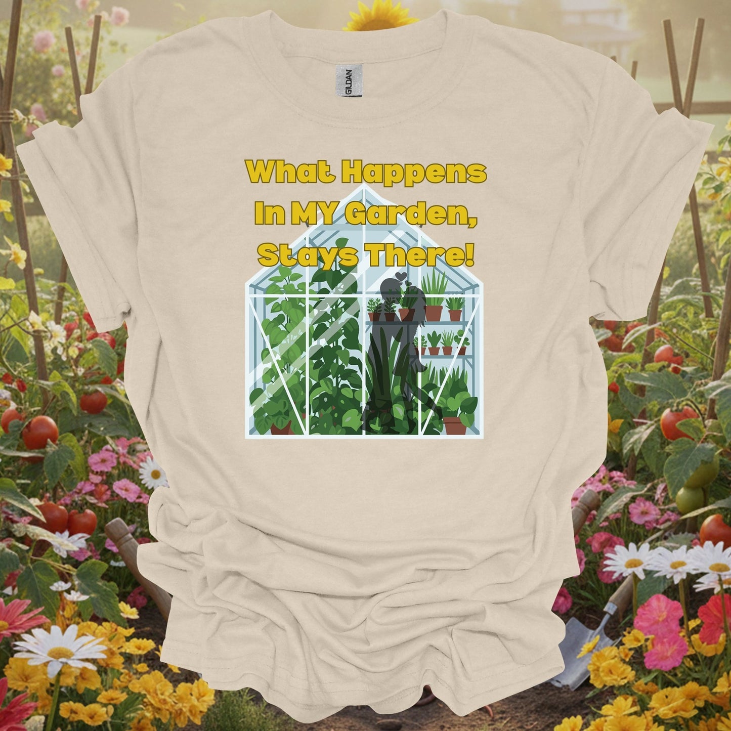 What Happens In MY Garden Stays There Romantic Greenhouse Lovers T-Shirt - GardeningTshirts