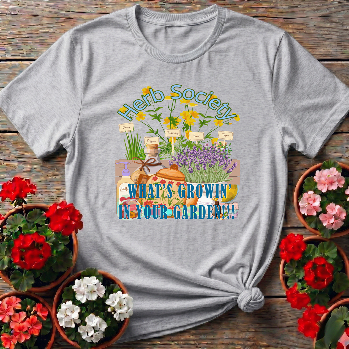 What's Growin' In Your Garden Retro Apothecary Tee - GardeningTshirts