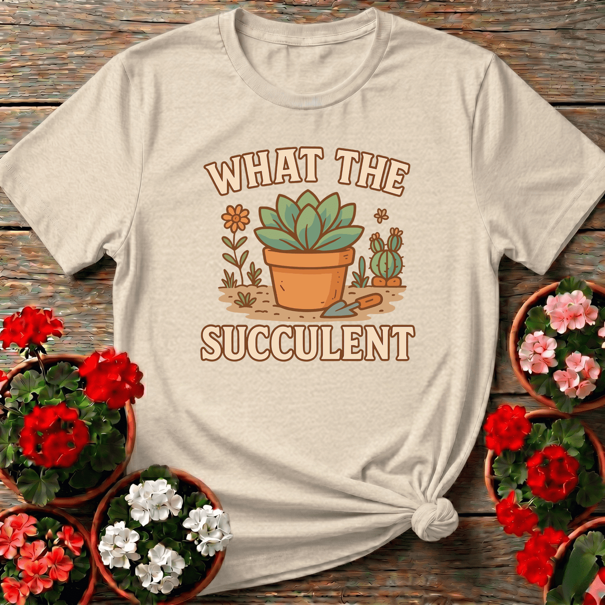 What The Succulent Funny Gardening T-Shirt - GardeningTshirts