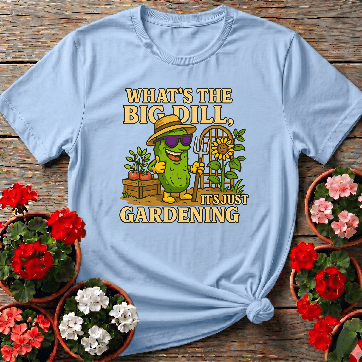 What's The Big Dill Funny Pickle Gardening T-shirt - GardeningTshirts