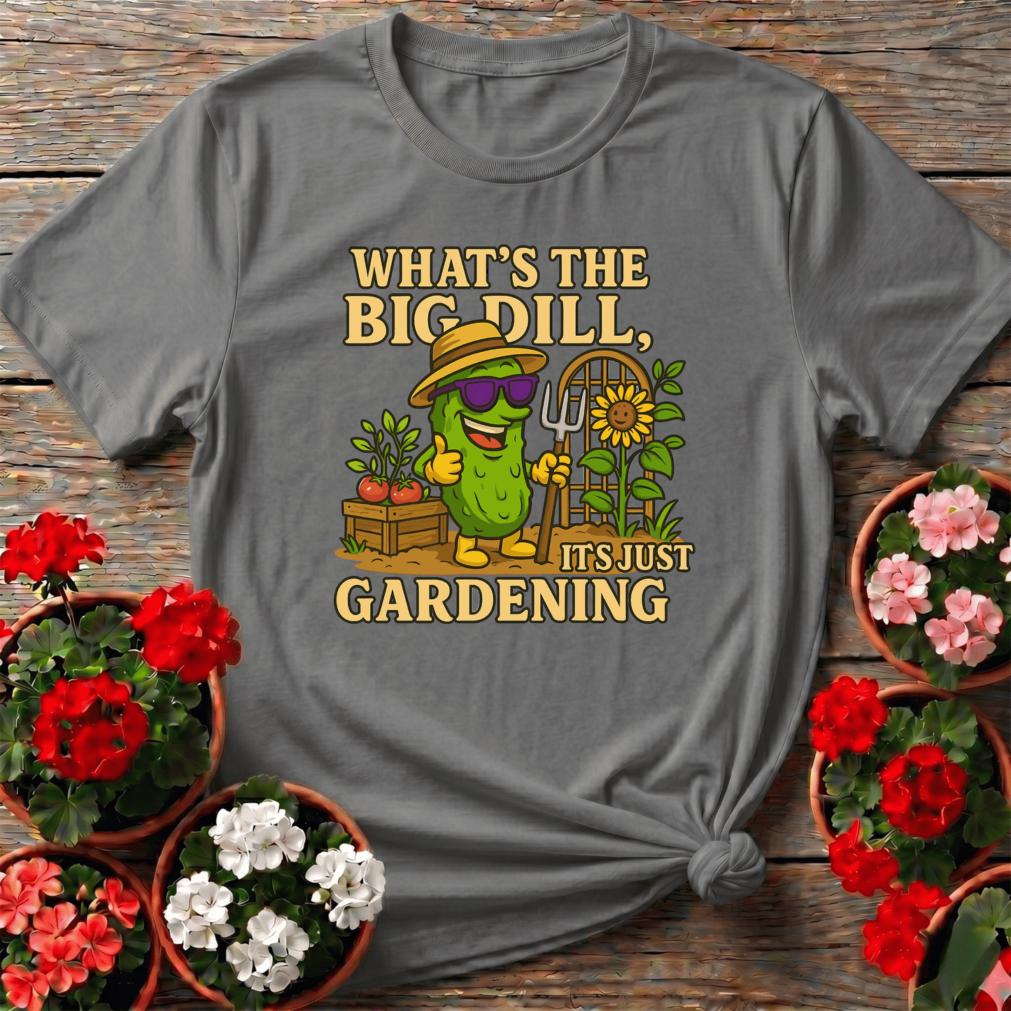 What's The Big Dill Funny Pickle Gardening T-shirt - GardeningTshirts