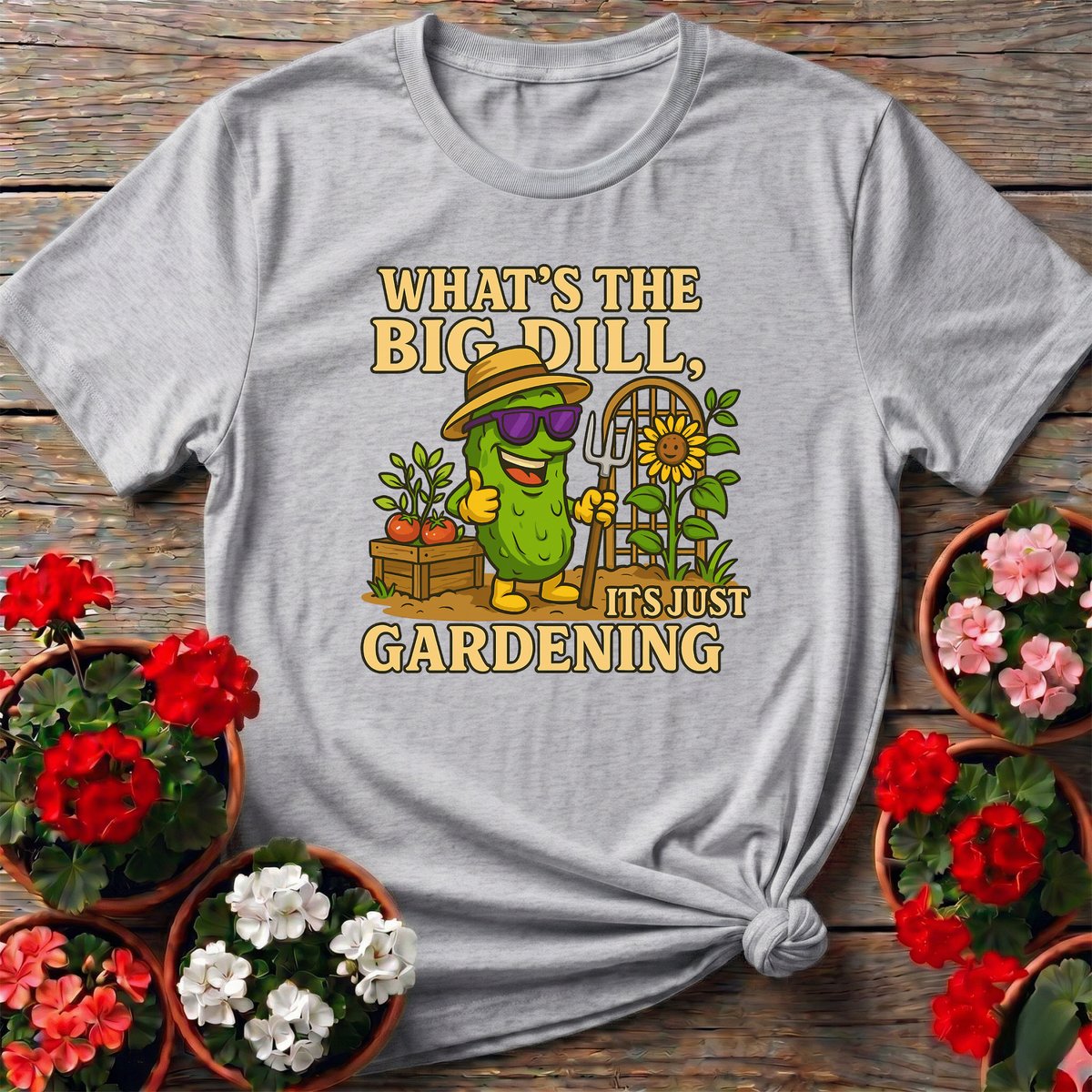 What's The Big Dill Funny Pickle Gardening T-shirt - GardeningTshirts