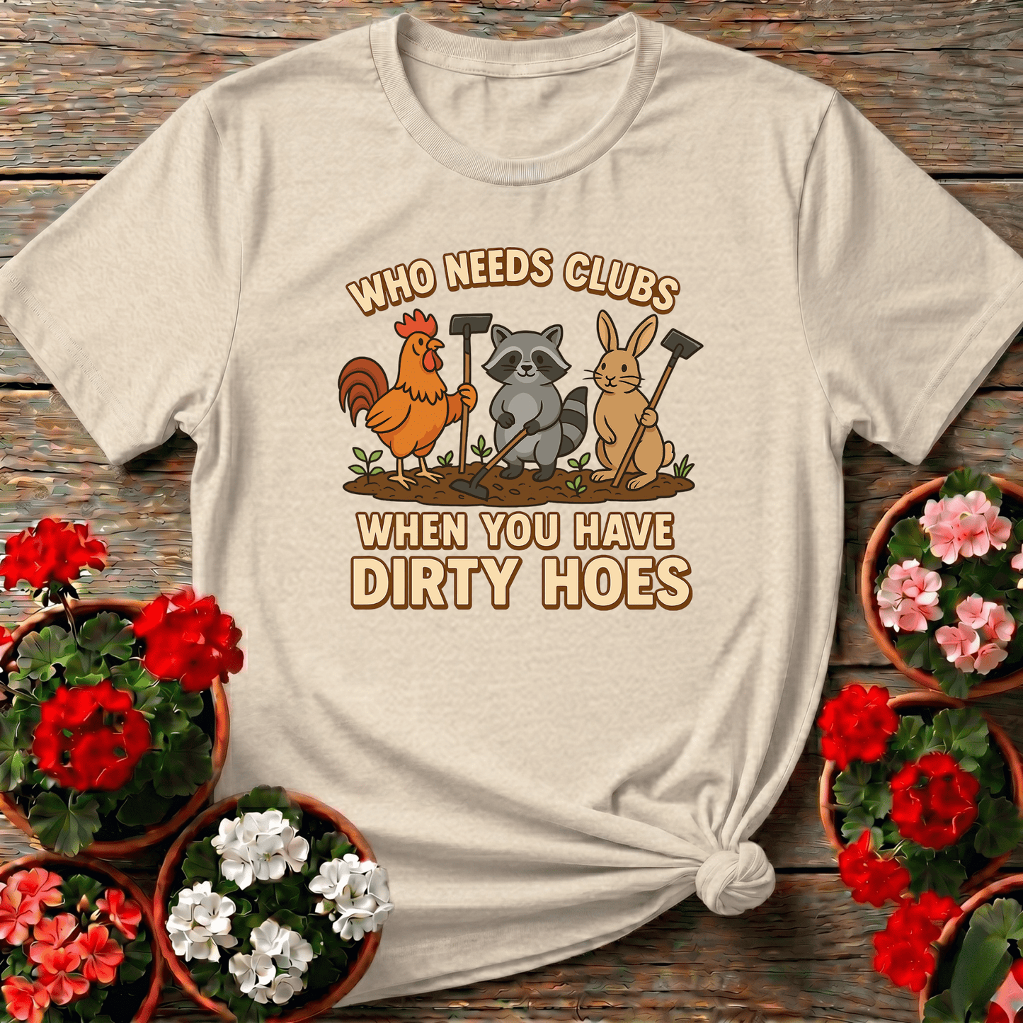 Who Needs Clubs Funny Animal Gardener T-shirt - GardeningTshirts