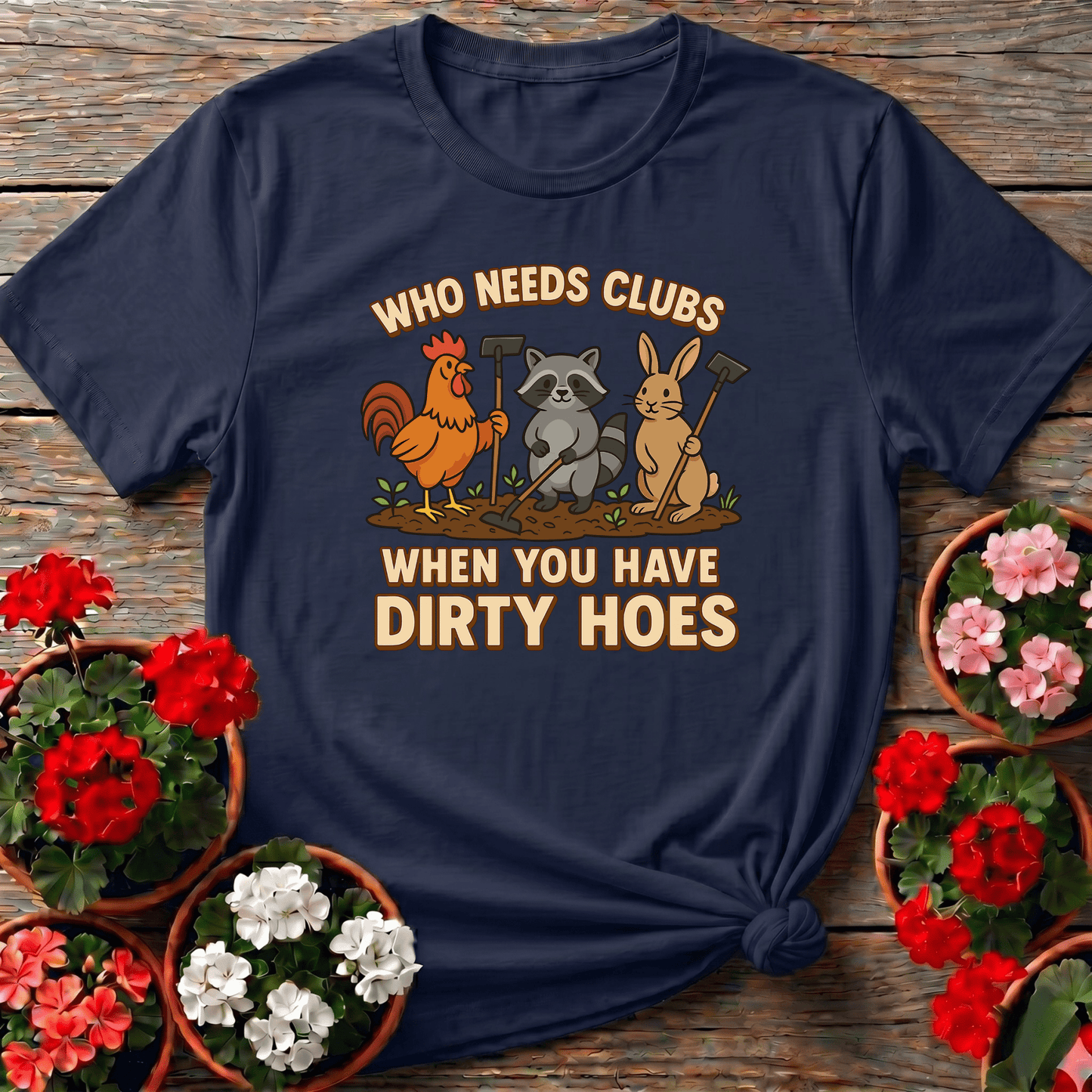 Who Needs Clubs Funny Animal Gardener T-shirt - GardeningTshirts