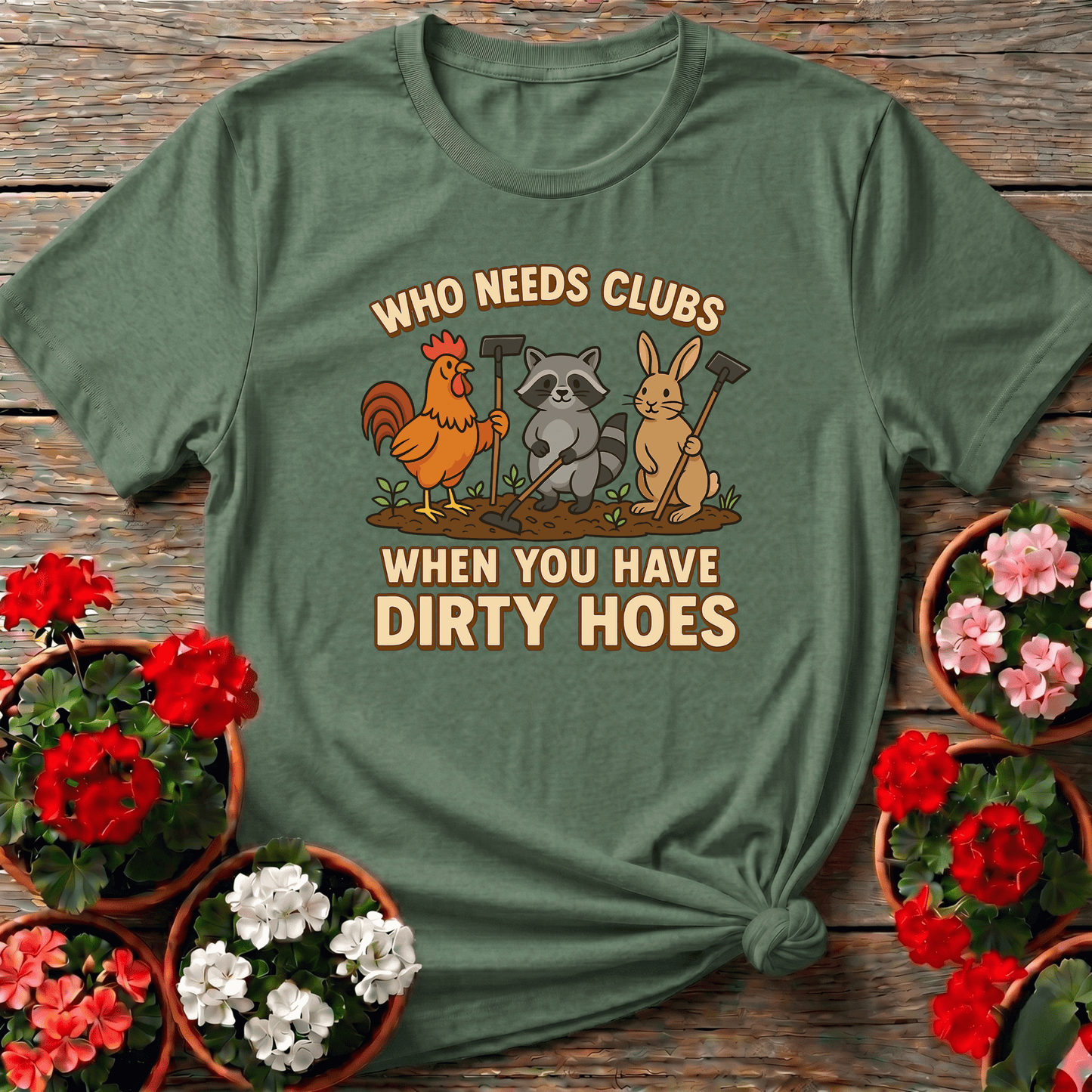 Who Needs Clubs Funny Animal Gardener T-shirt - GardeningTshirts