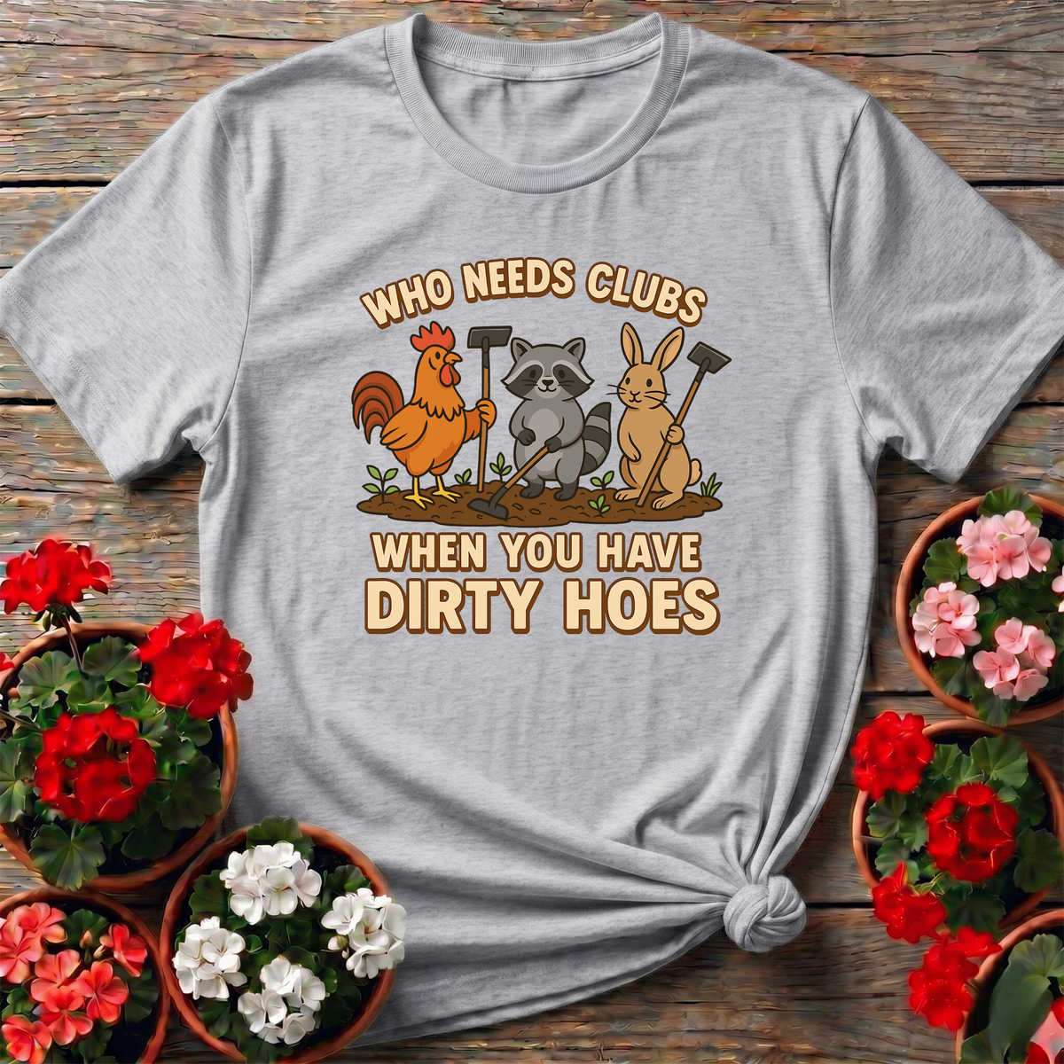 Who Needs Clubs Funny Animal Gardener T-shirt - GardeningTshirts