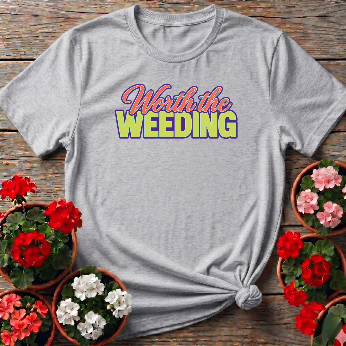 Worth the Weeding Funny Gardening T-Shirt for Garden Lovers - GardeningTshirts